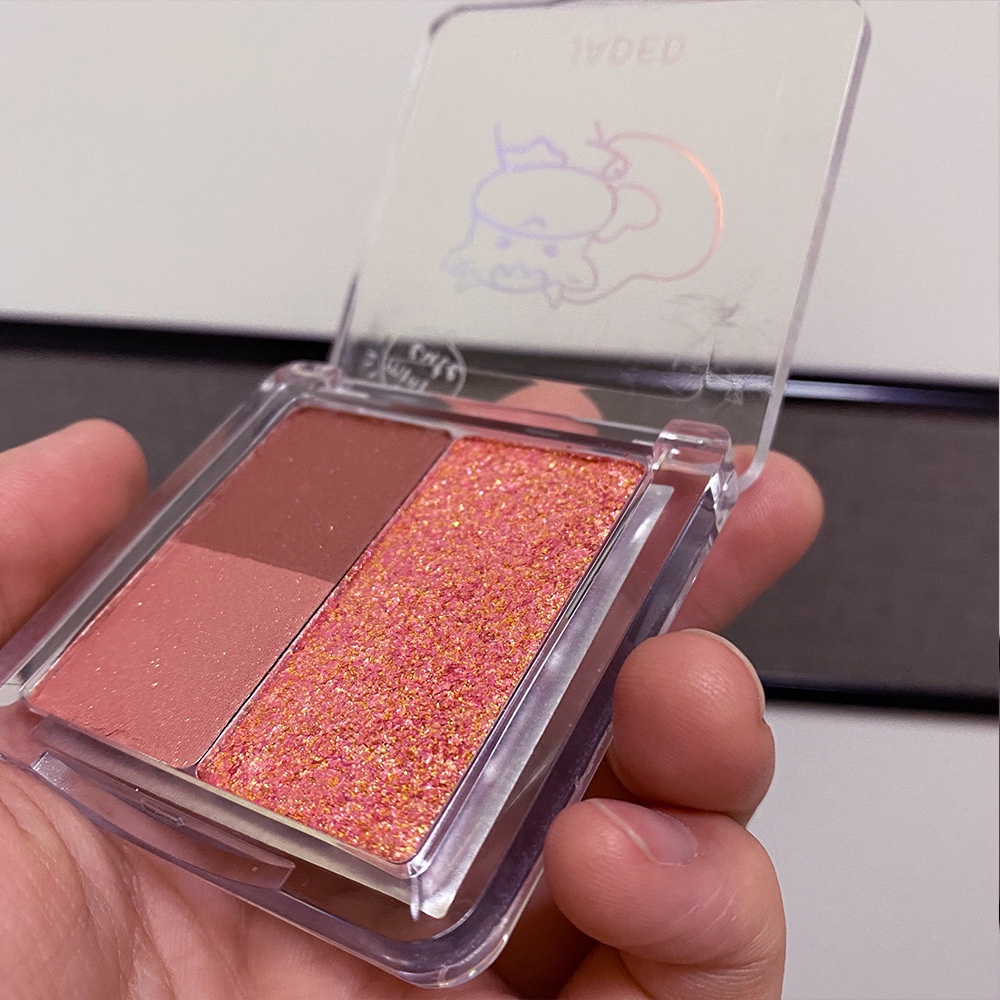 Bảng Phấn Mắt Ba Màu Thiết Kế Nhỏ Gọn Dễ Thương