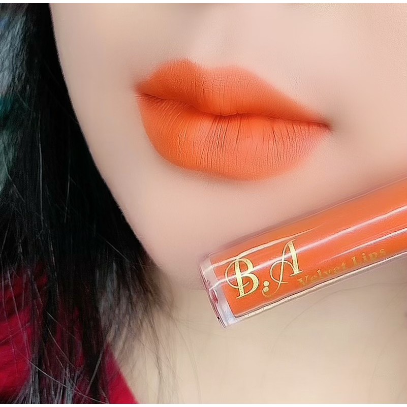 [05 Cam Vàng] Son Kem Lì Nắp Vàng Cao Cấp B.A Màu Cam Vàng | BigBuy360 - bigbuy360.vn