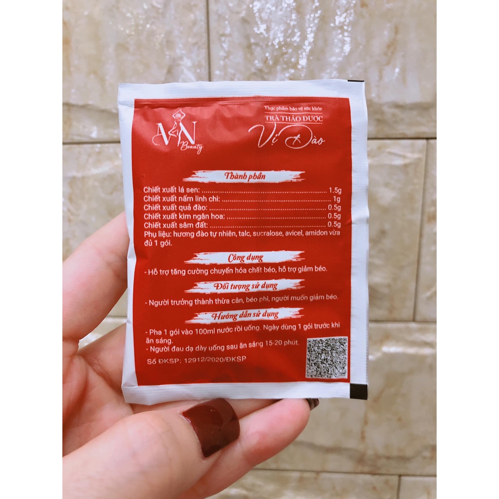 Trà Vị Đào giảm cân hộp 15 gói