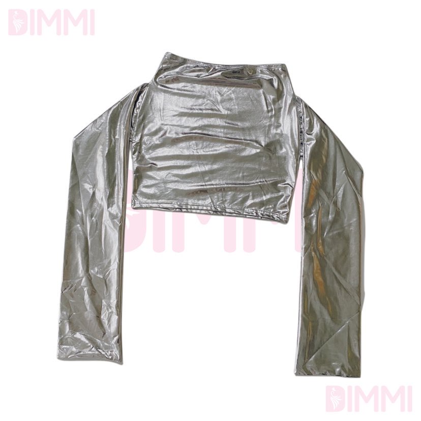 Chân Váy Da Vinyl Bạc