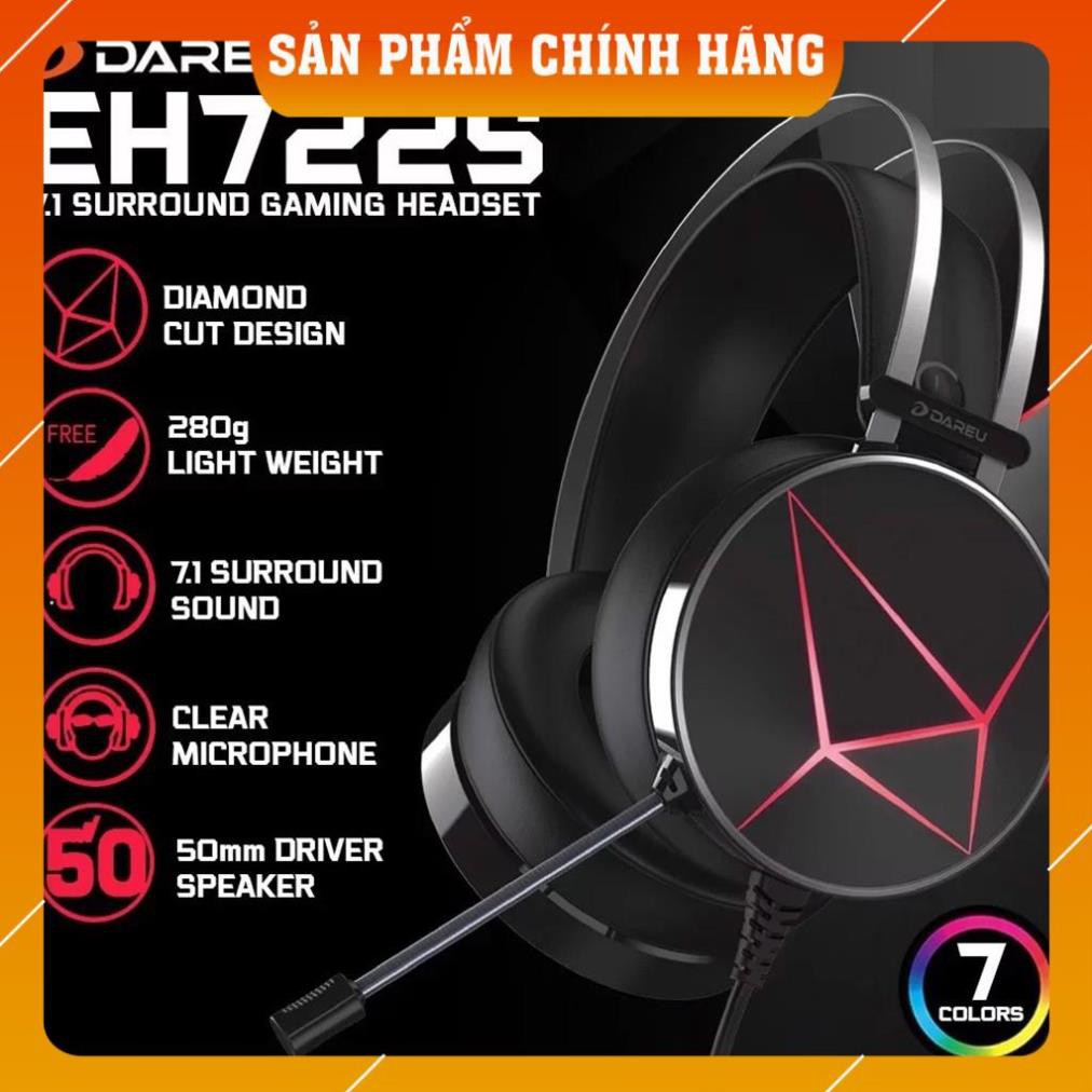 [SẴN HÀNG] Tai nghe Gaming Dareu EH722S 7.1 - Led RGB - Âm thanh giả lập - BH 12 Tháng [LỖI 1 ĐỔI 1] | BigBuy360 - bigbuy360.vn