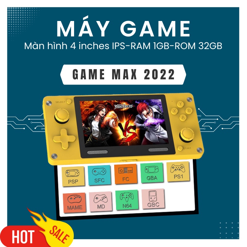 Máy Chơi Game Cầm Tay GameMax Màn Hình 4 inch IPS FULLHD Các Hệ Giả Lập "PSP, PS1, vv..."