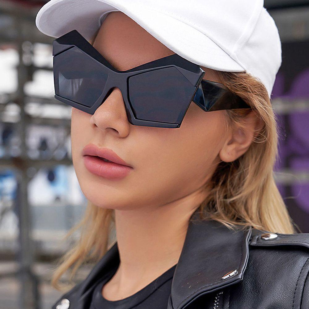 Kính Mát Tròng Lục Giác Nhiều Màu Chống Tia UV400 Thời Trang Cho Nữ