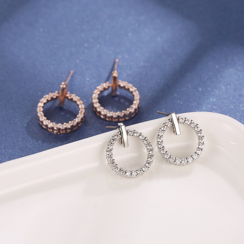 Khuyên Tai Nữ Hình Tròn Thời Trang Hàn