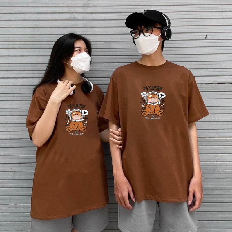 Áo thun Có sizeFull màu unisex tay lỡ gấu Fly High
