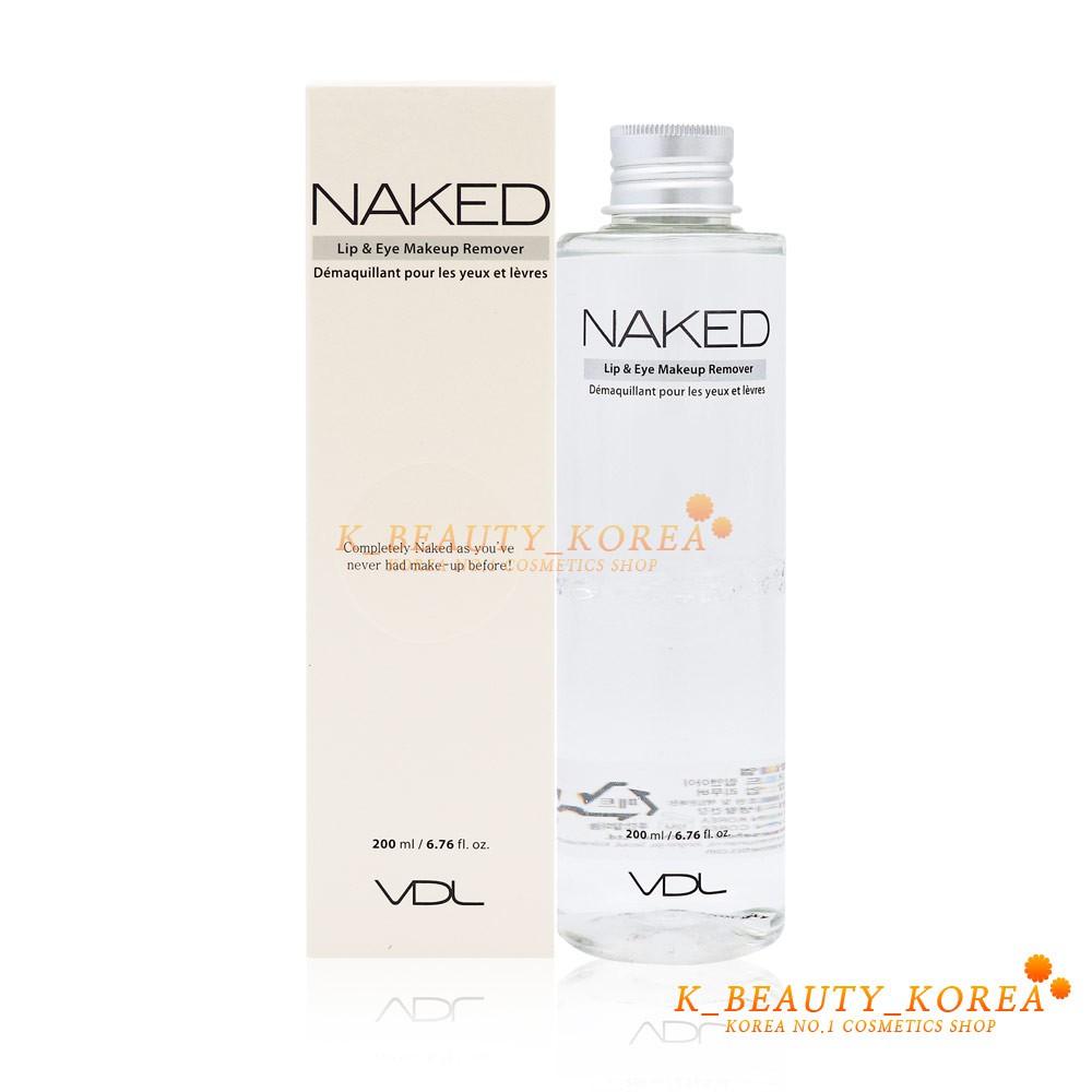 (hàng Mới Về) Nước Tẩy Trang Môi Và Mắt 200ml Chất Lượng Cao VDL Naked Lip & Eye Makeup Remover