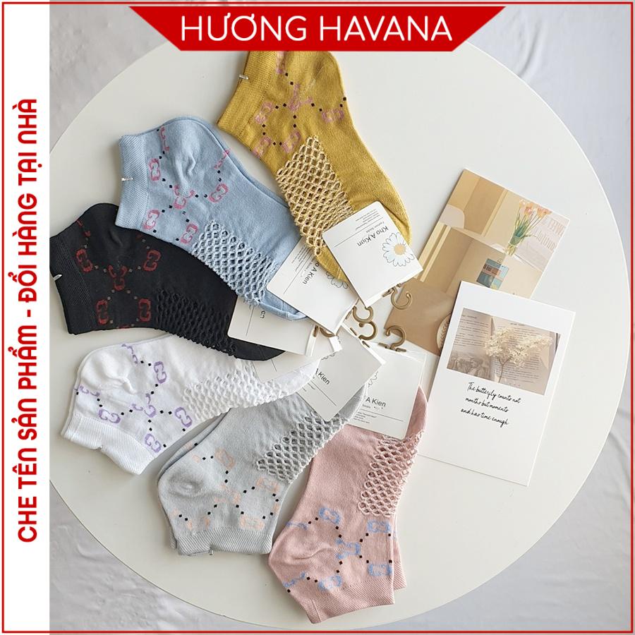 Tất nữ cổ ngắn thông hơi Cotton Hàn Quốc loại xịn - Havana FPT10
