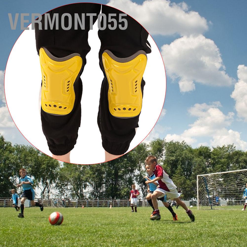 Vermont055 1 Pair Soccer Shin Guards Children Football Training Protection Pads with Buckle Strap