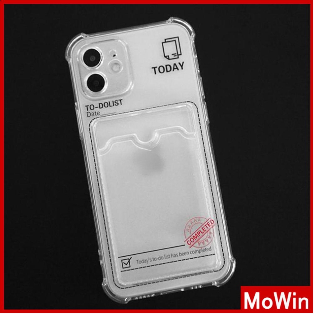 Ốp Điện Thoại Silicon Mềm Trong Suốt Có Ngăn Đựng Thẻ Và Tấm Bảo Vệ Camera Chống Sốc Cho iPhone 13 Pro Max 12 Pro 11 7 Plus