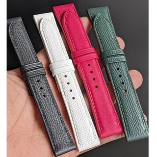 Dây đồng hồ handmade - Da bò Epsom- Bảo hành 12 Tháng