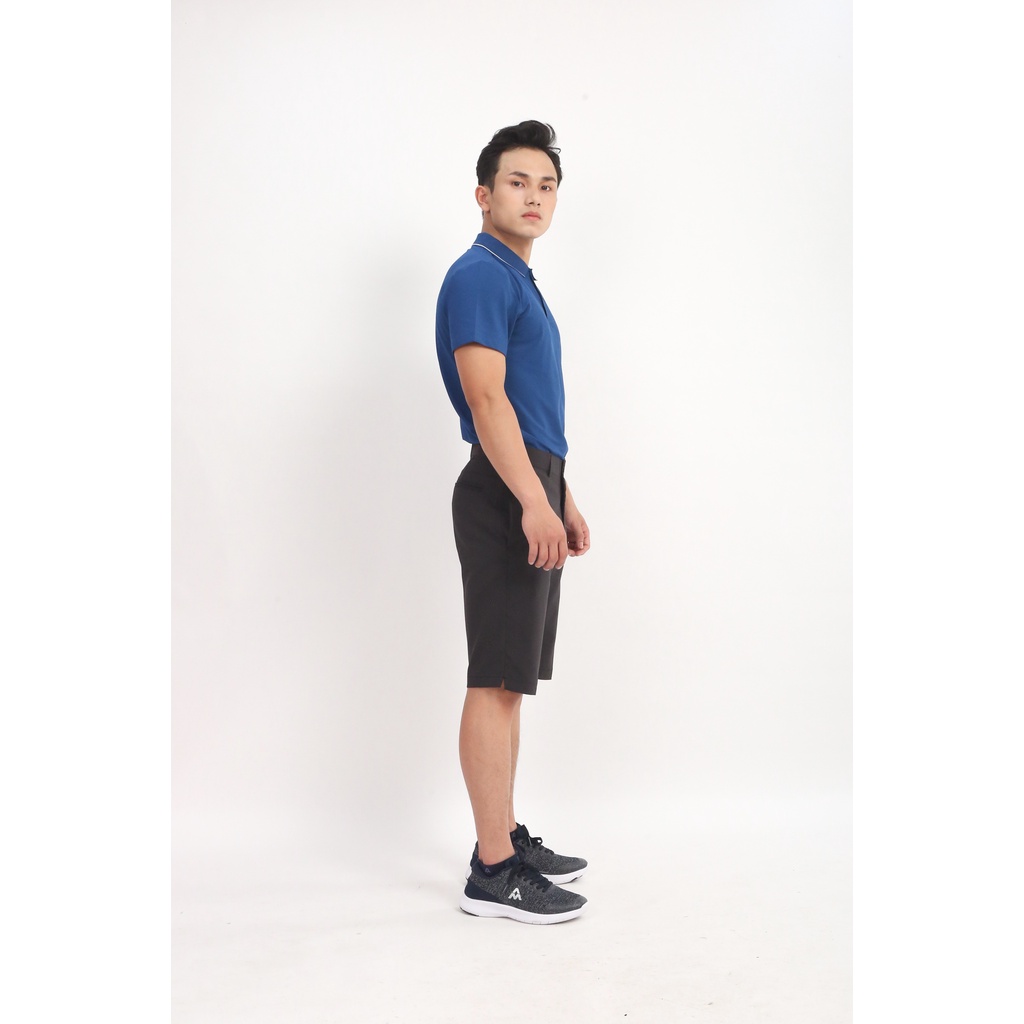 Áo Polo Nam Ngắn Tay Cổ Bo Dệt Phối Kẻ, Thoáng Mát, Nhanh Khô, Co Giãn, Không Bai Xù  AM SPORT1 PLM213