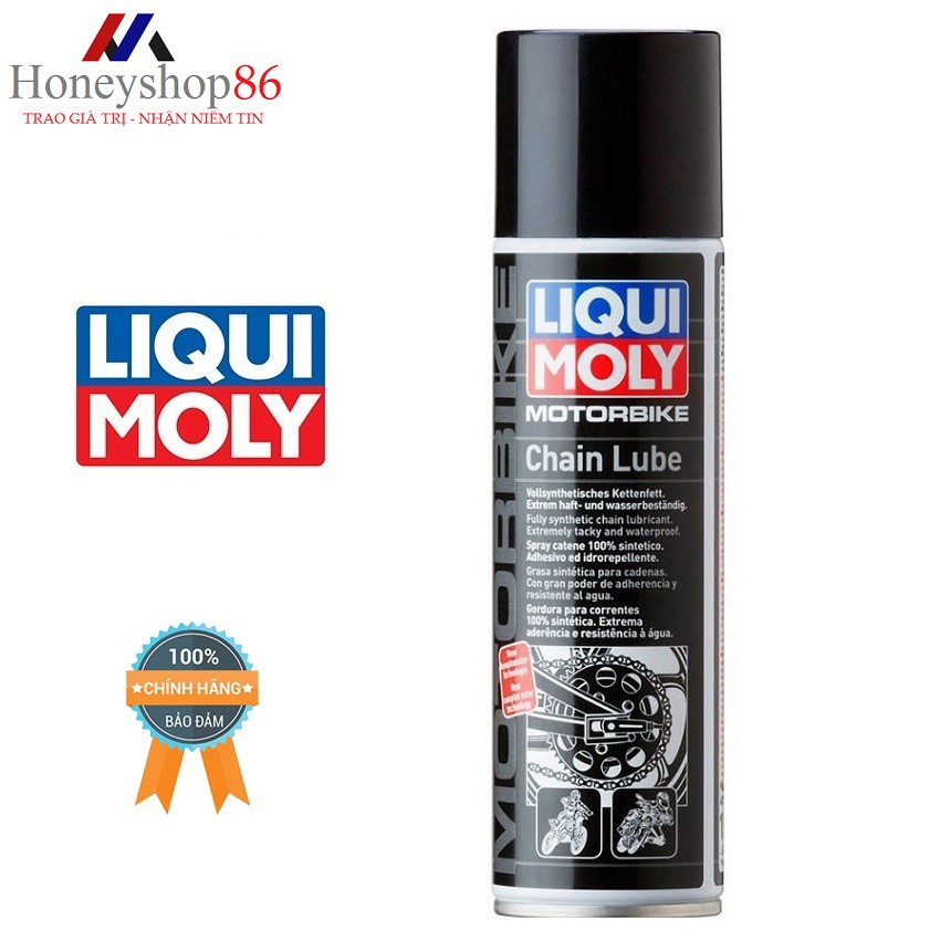 [ HỮU ÍCH] Chai xịt dưỡng sên cao cấp Liqui Moly Motorbike Chain-Lube 1508 250ml HONEYSHOP86