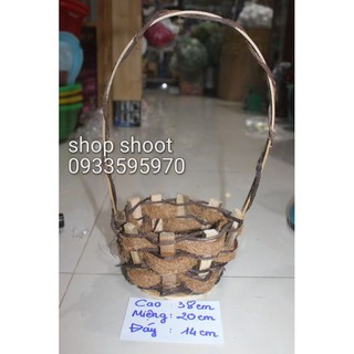 GIỎ CẮM HOA- GIỎ TRÒN SƠ DỪA