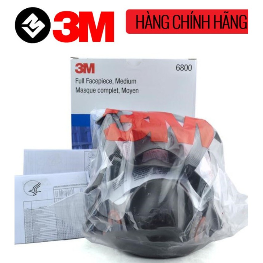 mặt nạ phòng độc (Hàng Mỹ) 3M6800 chống độc, phun sơn, thuốc sâu, phòng cháy