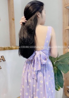 Đầm maxi hoa cúc voan lụa siêu xinh HÀNG Y HÌNH