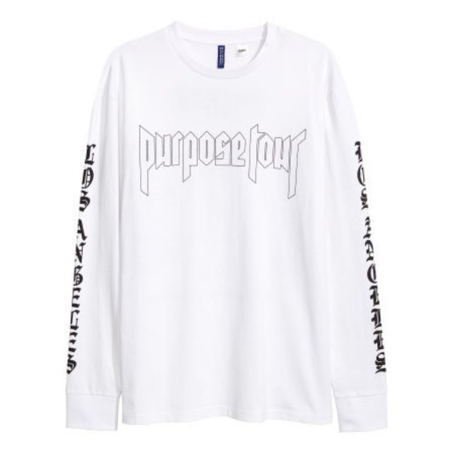 Áo thun h&m x justin Bieber real authentic chính hãng áo sweater hm jusstin beiber unisex nam nữ