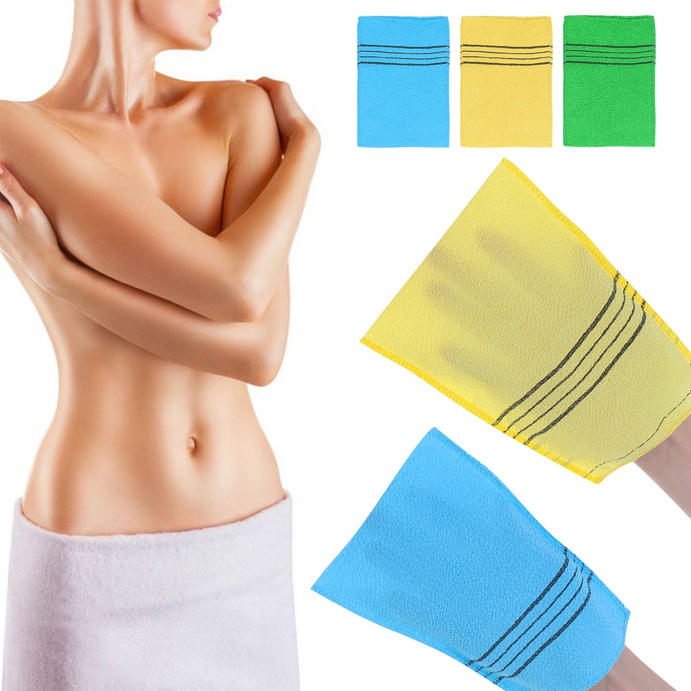Bộ 1 / 2 / 3 / 5 / 10 cai khăn tắm đeo tay tẩy tế bào chết massage làm mịn da gọn nhẹ nhiều màu bền bỉ