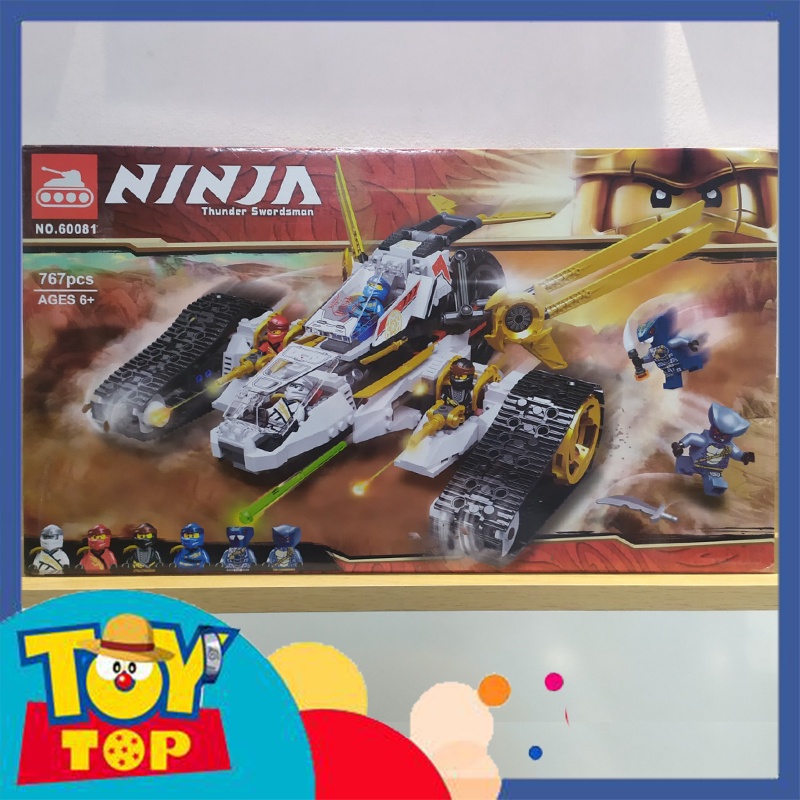 Đồ chơi lắp ghép ninjago ráp chiến xa xe ô tô bánh xích mô hình Ultra Sonic Raider xếp hình Tank 60081