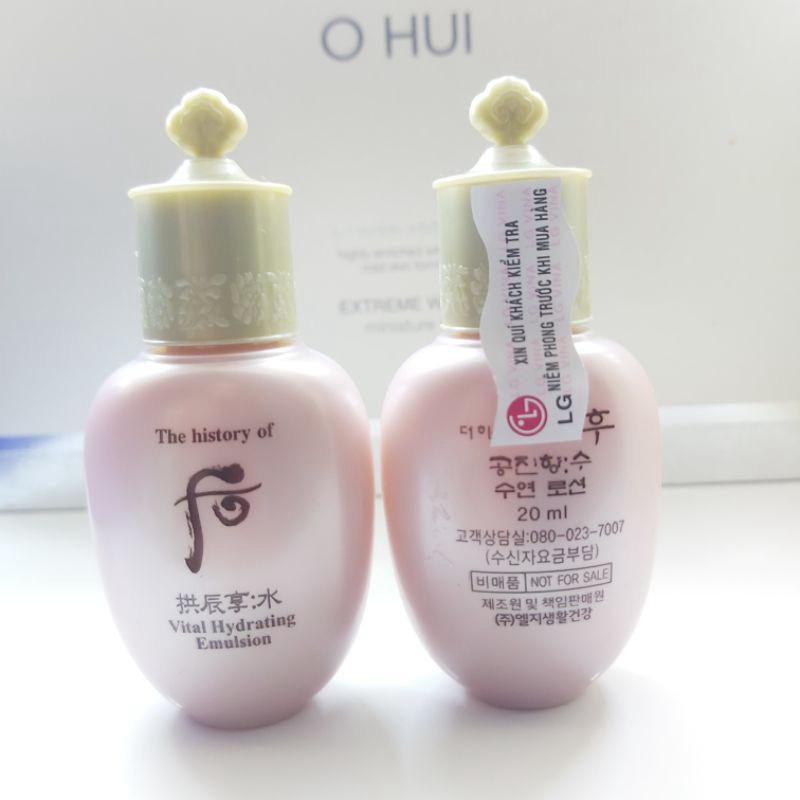 Sữa dưỡng ẩm chuyên sâu làm sáng da và chống lão hóa Whoo hồng - Whoo Gongjinhyang Soo Hydrating Emulsion 20ml