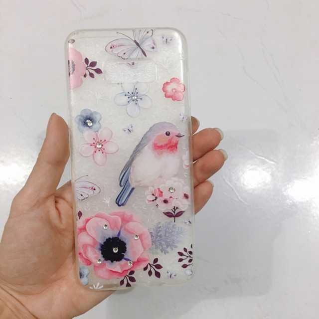 Ốp lưng sam sung S8 Plus hình bông hoa