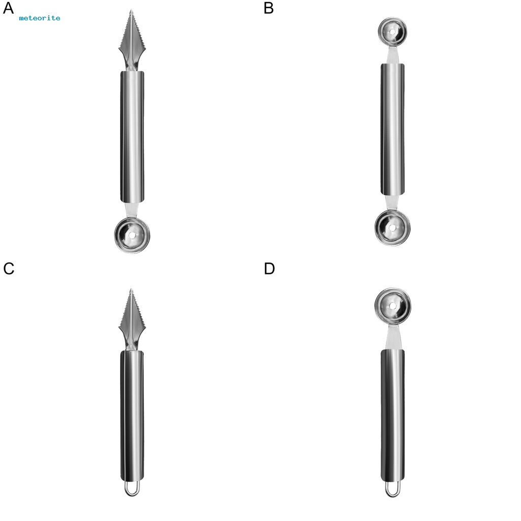 Muỗng Múc Kem/Trái Cây Hình Tròn Bằng Thép Không Gỉ 410