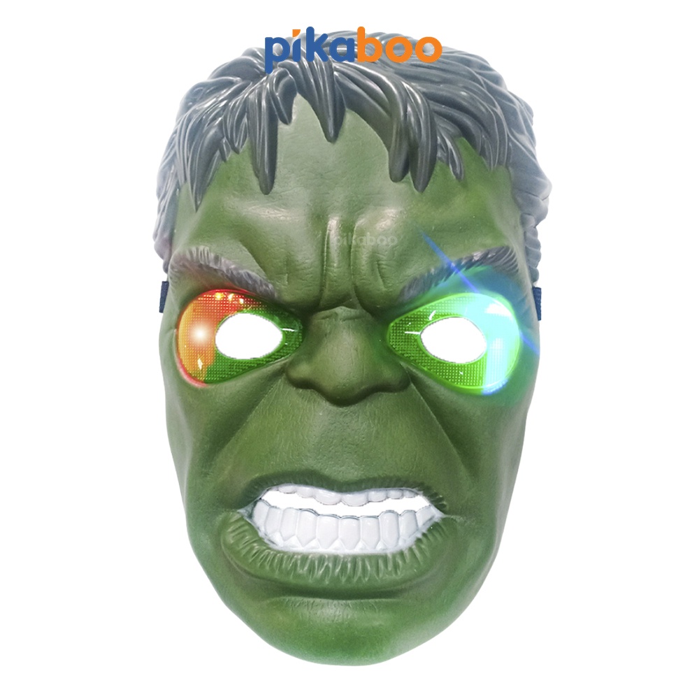 Mặt nạ hóa trang haloween cao cấp Pikaboo có đèn nhấp nháy chất liệu nhựa dày dặn an toàn cho bé