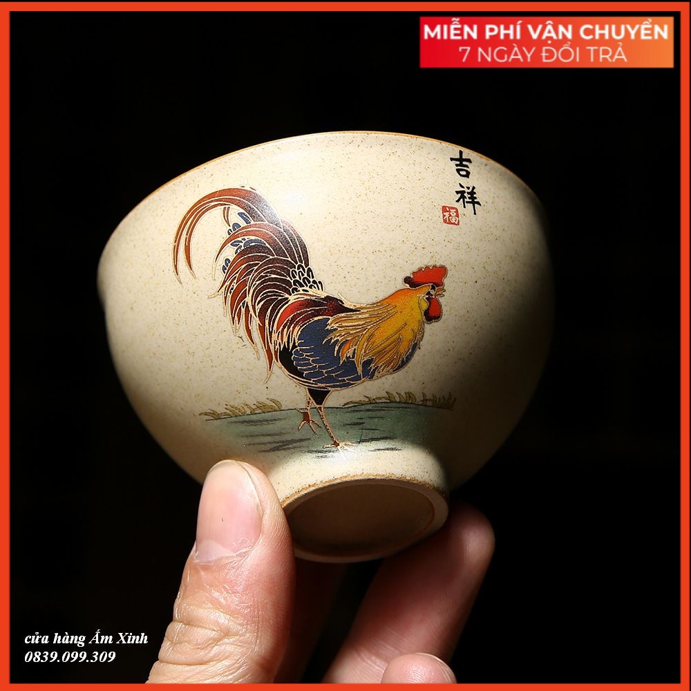 Chén Trà Giao Kê Đấu Thái Phỏng Cổ