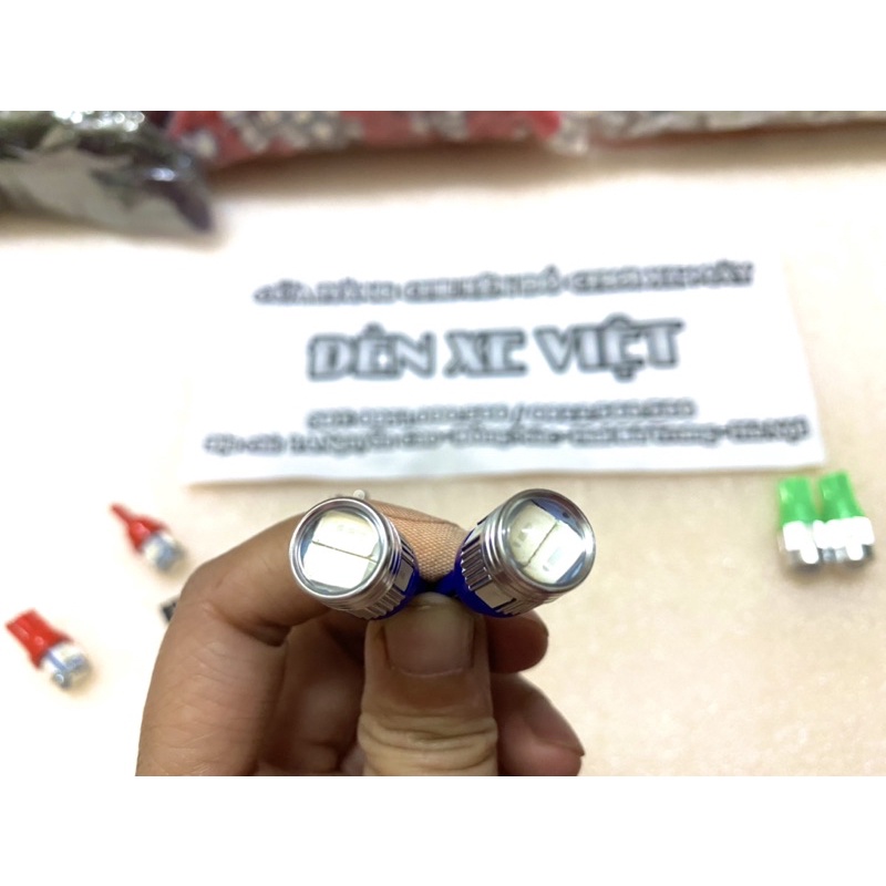 [CÓ VIDEO] 1 ĐÔI GỒM 2 CHIẾC XI NHAN LED CHÂN T10 CỰC SÁNG VỚI 5 MÀU TÙY CHỌN LÀ 7 MÀU, ĐỎ , XANH LÁ, XANH DƯƠNG, TRẮNG