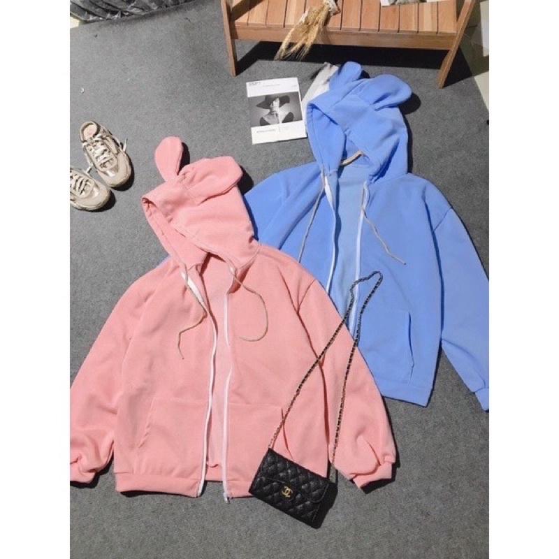 [SIÊU HÓT] Áo Hoodie Nỉ Tai Thỏ Cute Form Rộng, Áo Nỉ Nữ Tai thỏ, Áo Hoodie Nữ Form Rộng, Áo Nỉ Mũ