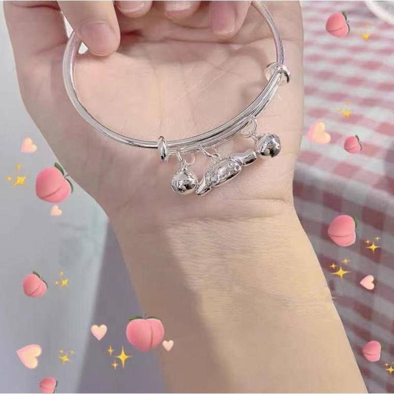 Vòng Tay Bạc 2022 Sanrio Có Chuông Dễ Thương Ngọt Ngào Cho Nữ