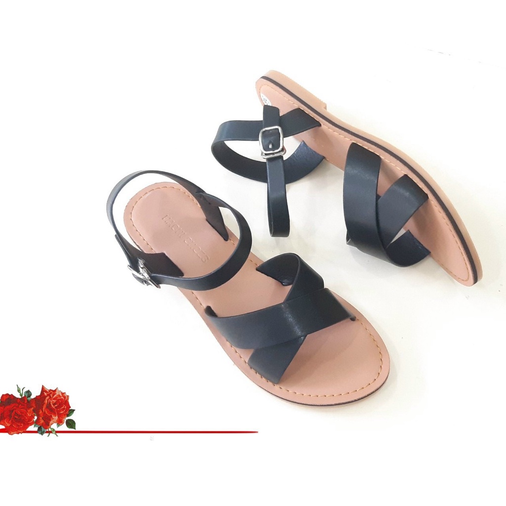 Sandal đế bằng quai chéo size 35- 40 hàng cao cấp đế đi không trơn B029