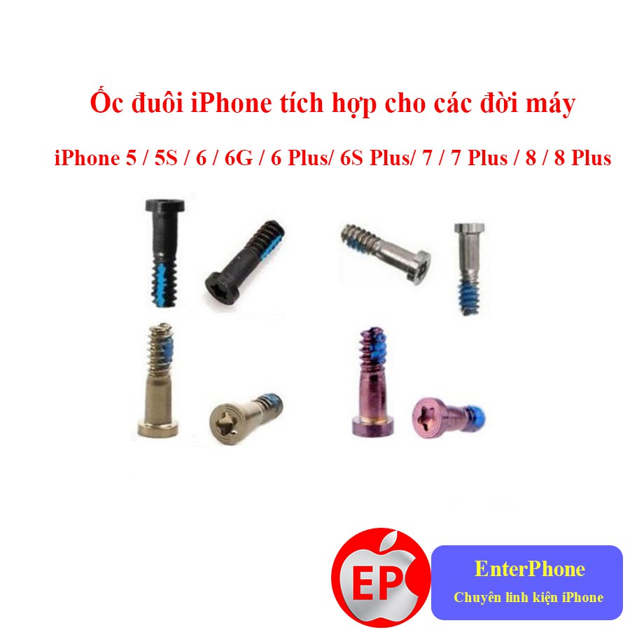 Ốc đuôi iPhone 5G/ 5S/ 6G/ 6S/ 6Plus/ 6S Plus/ 7G/ 7 Plus/ 8G/ 8 Plus giá hạt rẻ