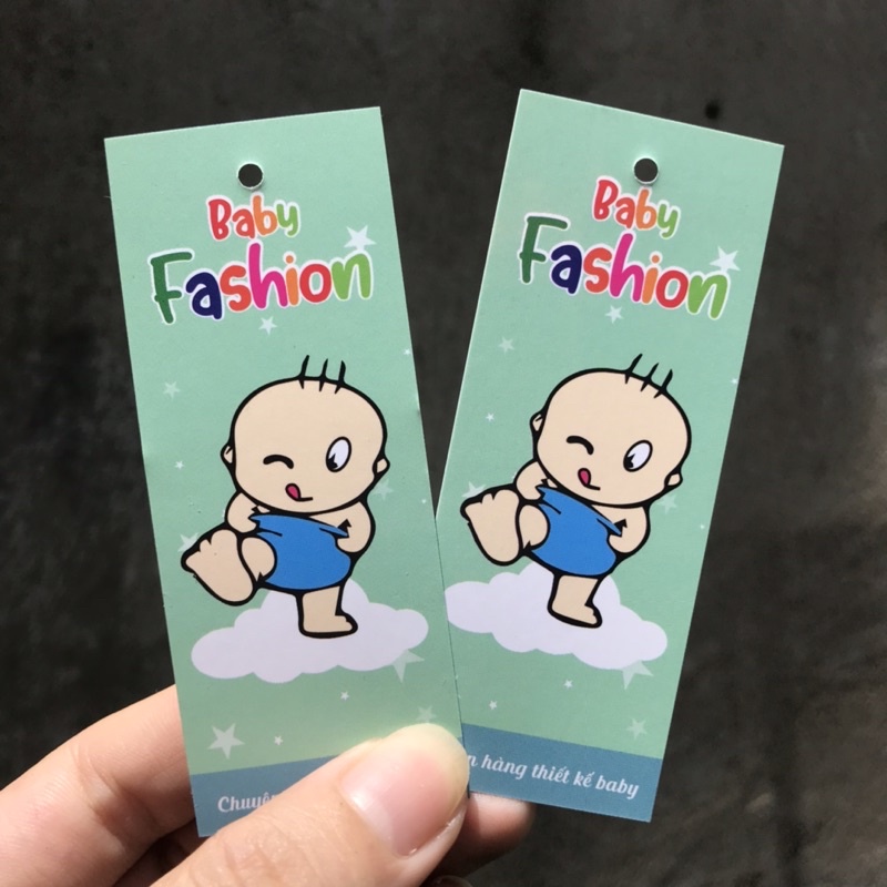 NHÃN MÁC TAG QUẦN ÁO giúp nâng cao thương hiệu quần áo - Giấy bìa cứng cán màng sang trọng 100 cái mẫu 17