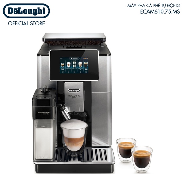 [CHÍNH HÃNG] Máy Pha Cà Phê Siêu Tự Động DELONGHI PrimaDonna Soul ECAM610.75.MB