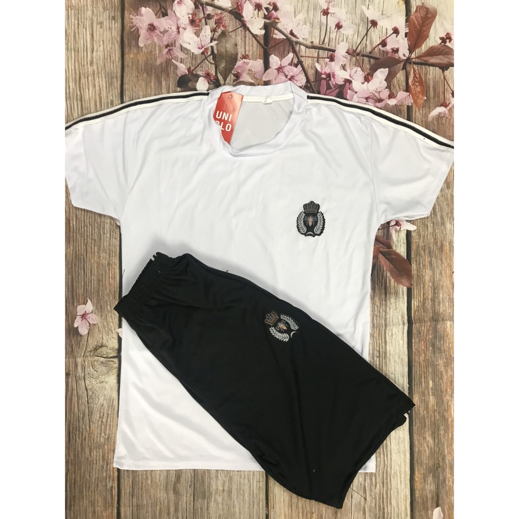 Đồ Bộ Hè Nam - Bô Thể Thao Nam Cộc Tay Chất Thun Lạnh In Logo ong. vương miệng  - BN08 | BigBuy360 - bigbuy360.vn