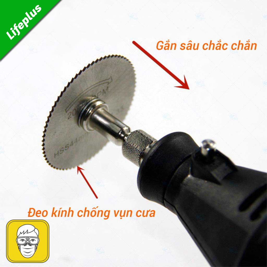Bộ 6 lưỡi cưa đĩa mini 22-44mm thép gió đen dày 0.8mm
