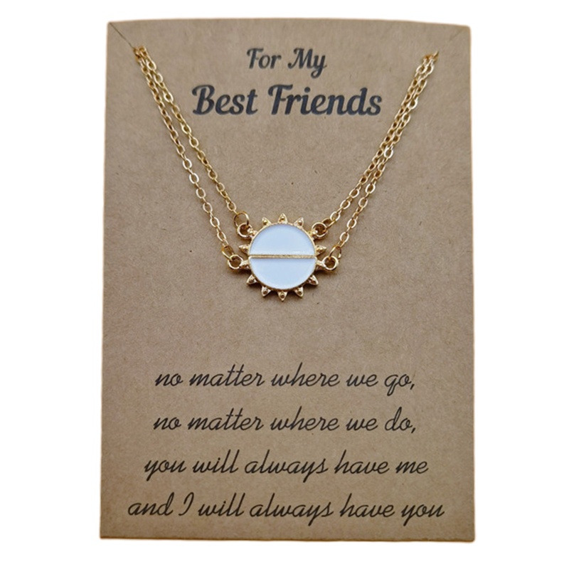 Flgo Vòng cổ Tình Bạn Mặt Hình Mặt Trời Có Thể Điều Chỉnh Khoảng Cách