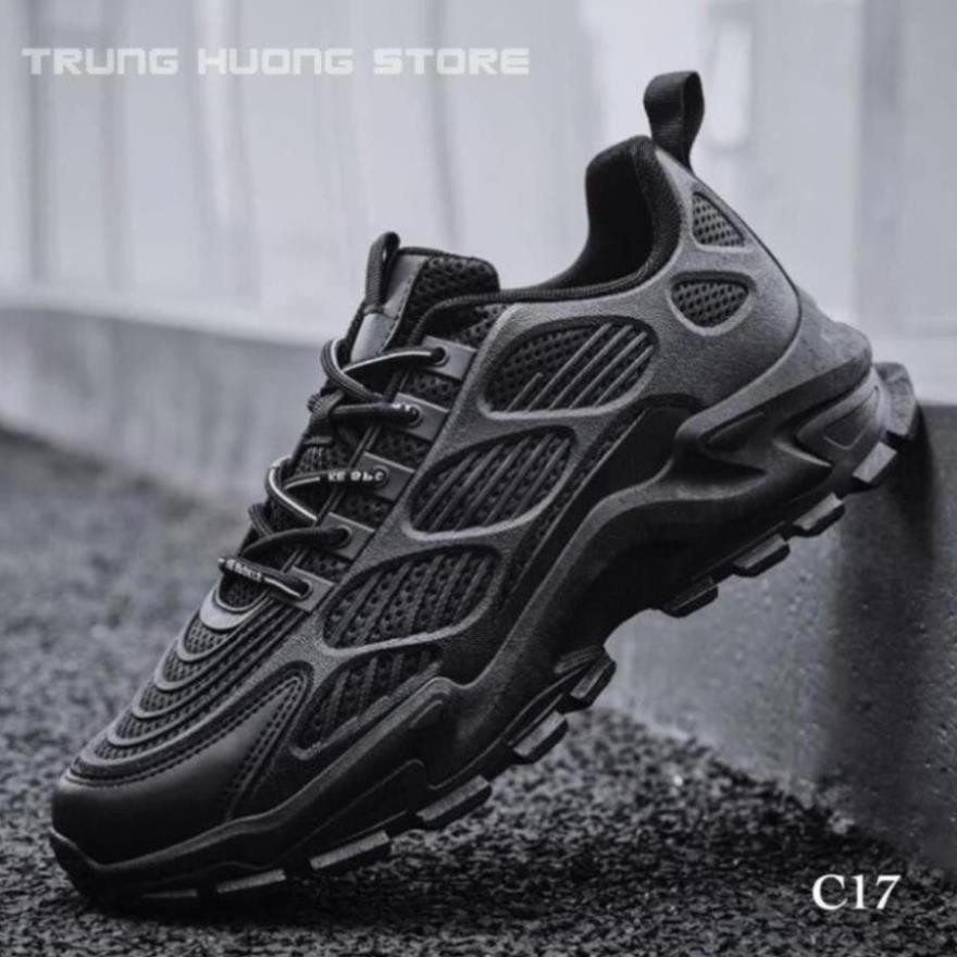 [Sale 3/3] Giày Nam Thể Thao Cao Cấp ⚡️𝐂𝐇𝐈́𝐍𝐇 𝐇𝐀̃𝐍𝐆⚡️ Trung Hương Fashion Sport Black B74 Sale 11 -op1 '