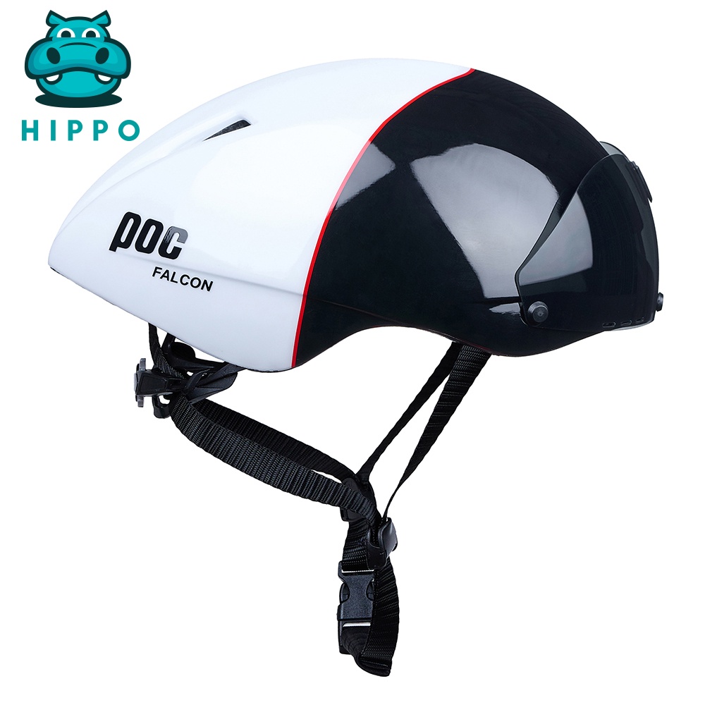 Mũ bảo hiểm xe đạp thể thao Poc Falcon siêu nhẹ chính hãng màu đen trắng - HIPPO HELMET