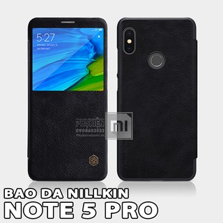 Bao da cửa sổ cao cấp Nillkin Xiaomi Redmi Note 5 / Note 5 Pro Giả da PU - QIN - ĐEN