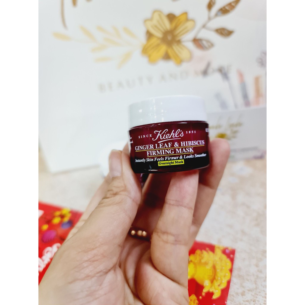 Mặt Nạ Ngủ Kiehl’s Ginger Leaf & Hibiscus Firming Mask (14ml)