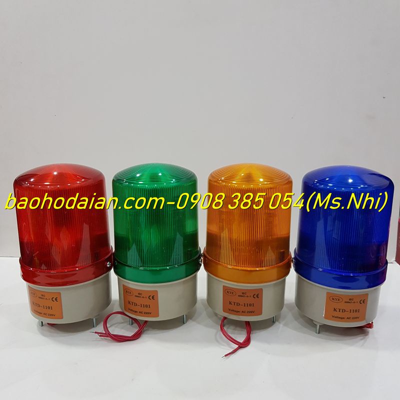 Đèn Xoay Báo Hiệu KTD-1101- 220V  Hình thật, có sẵn
