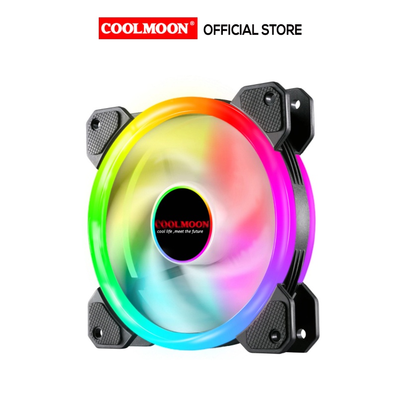 Quạt Tản Nhiệt, Fan Led RGB Coolmoon V2 - Đồng Bộ Hub Coolmoon