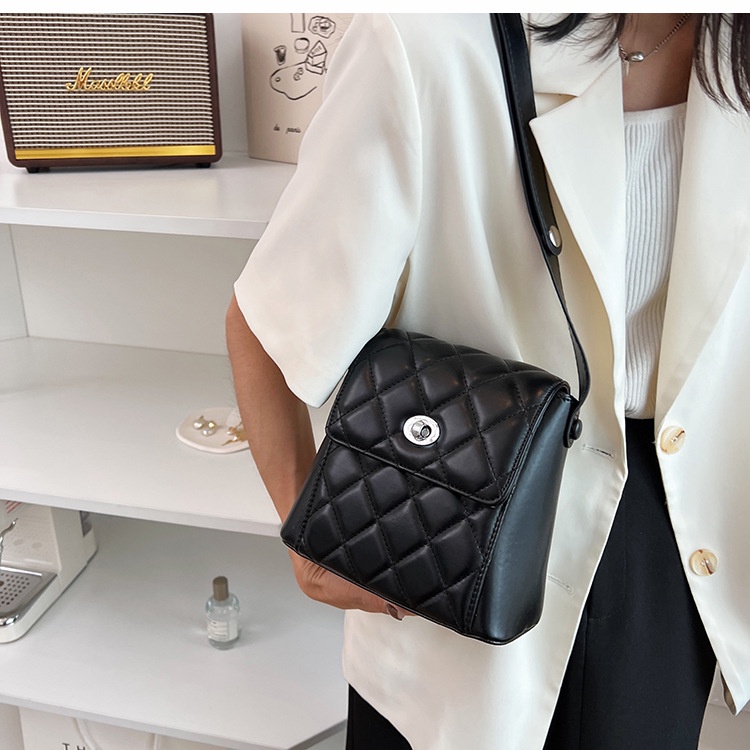 Túi đeo vai IELGY họa tiết hình thoi thiết kế thời trang cho nữ