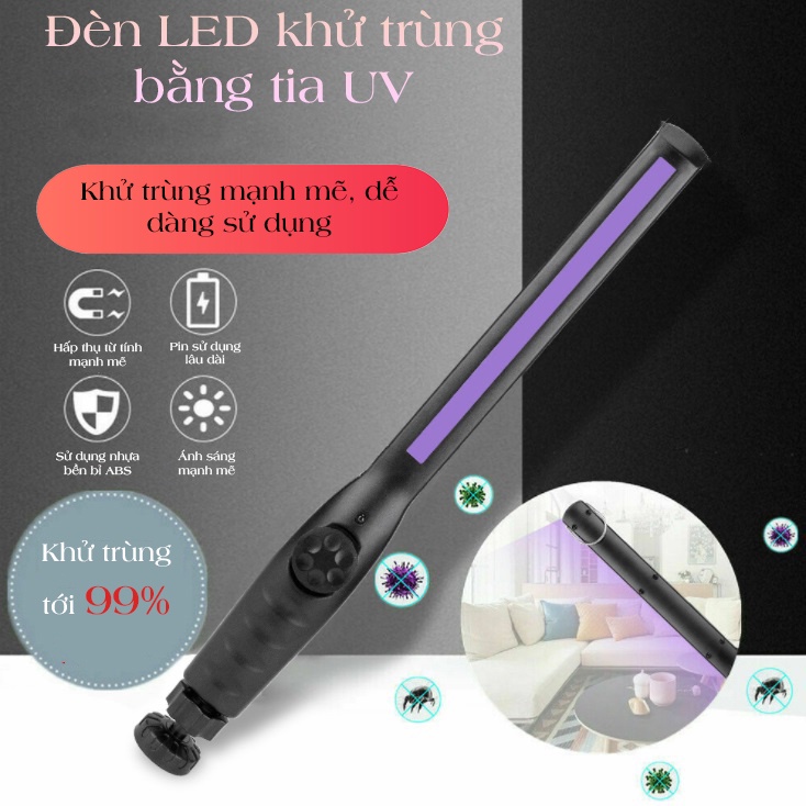 ▪Đèn UV Diệt Khuẩn Cầm Tay Dạng Que - Khử Trùng Bằng Tia Cực Tím An toàn cho người sử dụng K1203