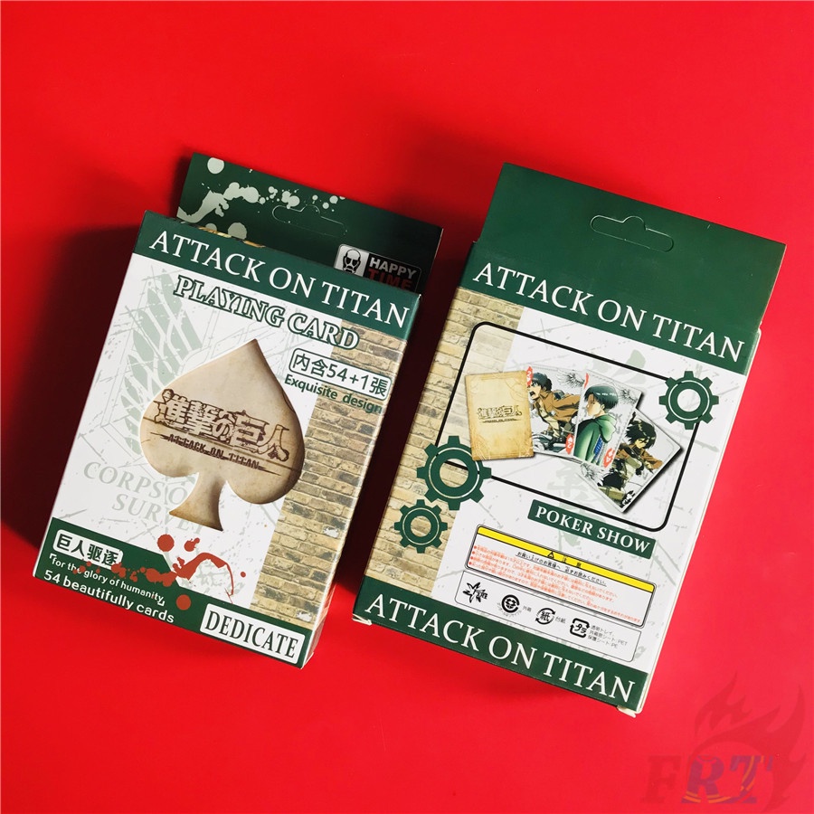 ❀ Attack on Titan Character Playing Cards ❀ 54Pcs/1Set Anime Board Games Cards Hobbies Collection Cards ★ Anime No.1 ★