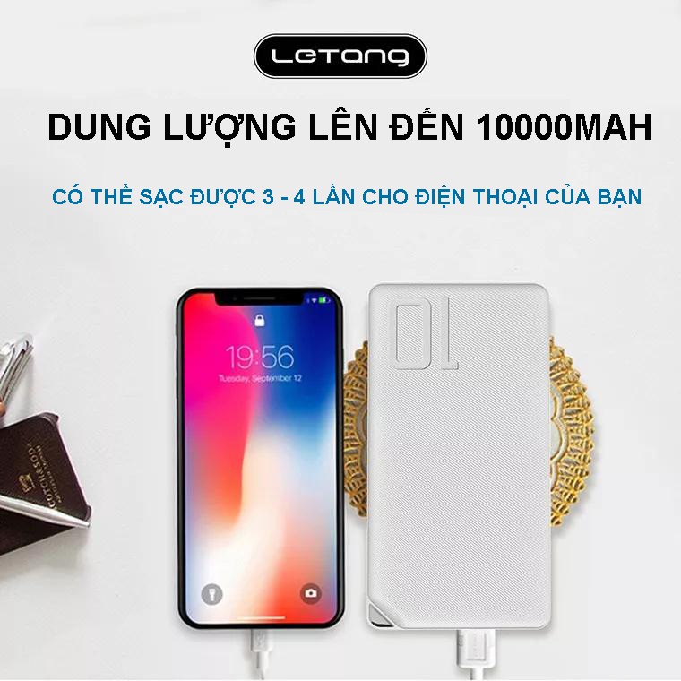 Pin sạc dự phòng S100 - dung lượng 10.000mAh 2 cổng sạc tự ngắt khi đầy - BẢO HÀNH 12 THÁNG