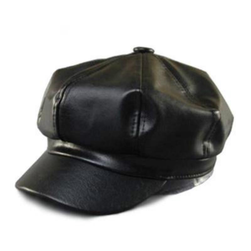Mũ nồi bằng da PU phong cách hiphop thu đông cho nữ
