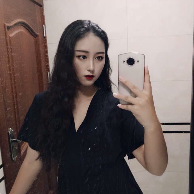 Bigsize L-4XL Đầm cổ V dáng dài xoè đáp tầng babydoll