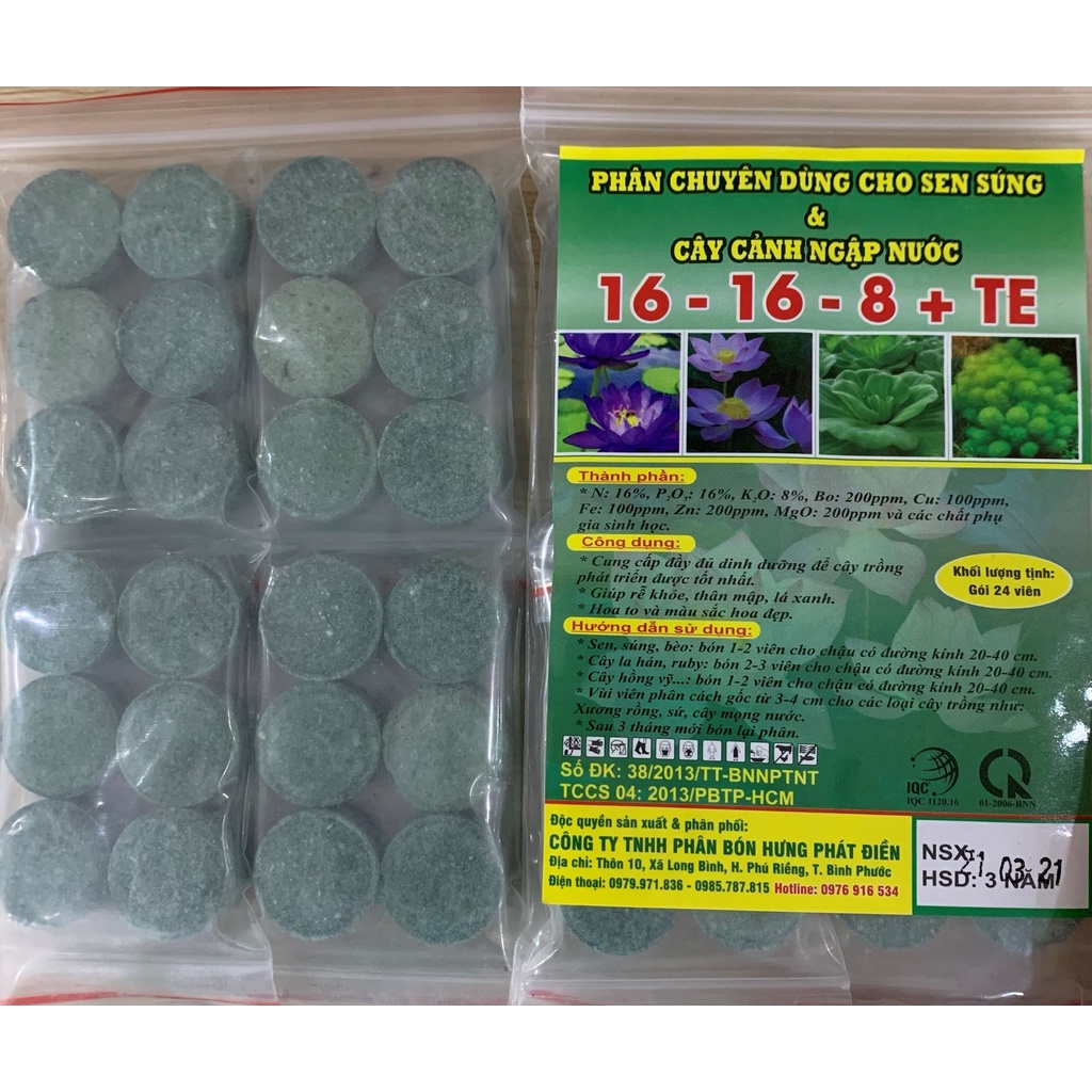 PHÂN TAN CHẬM SEN SÚNG - 6 viên/ gói